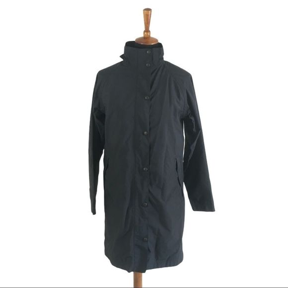 L.L. Bean Black Trench Coat - Picture 2 of 7
